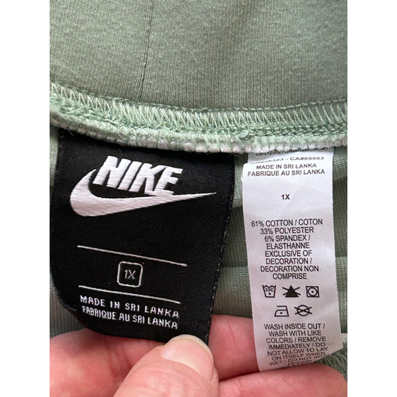 Nike Air High-Waisted Leggings Green Plus Size 1X Side Pocket Athletic - Picture 4 of 7